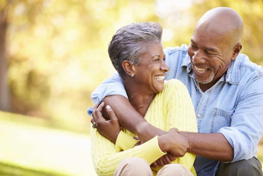 Older married couple enjoying time together