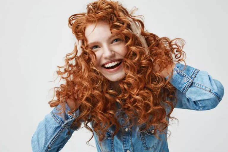 scripture about beauty. Young teen with long red curly hair
