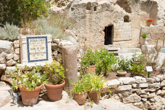 The historic site of the empty tomb of Jesus