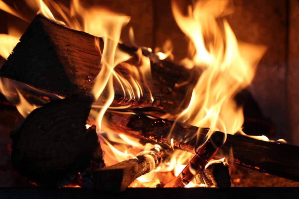 blazing fire
