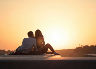 couple against sunset