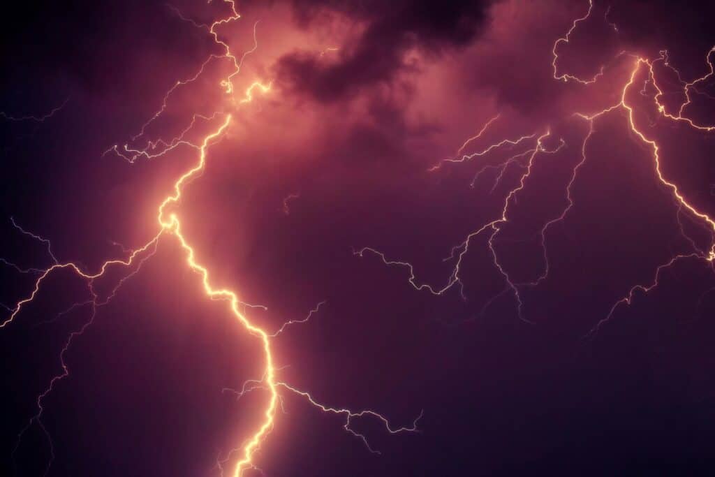 dark purple sky lightning angery