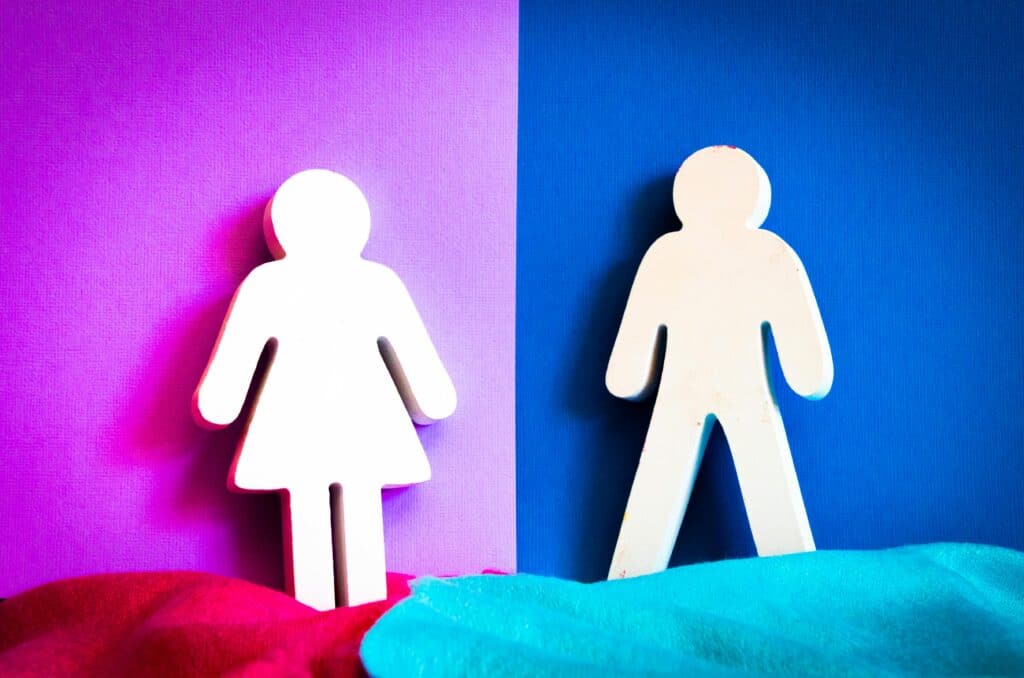 cut outs of male and female