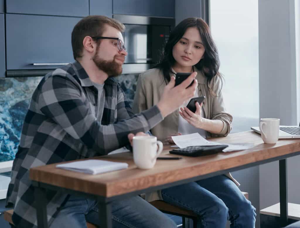 couple discussing finances