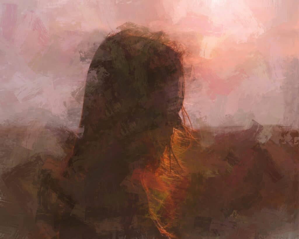 an abstract image of a woman