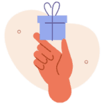 picture of hand holding a present that helps a woman with an unplanned pregnancy