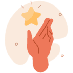 A hand releasing a star in an unplanned pregnancy