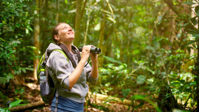 Woman taking photos