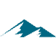 Illustration of two mountains side by side, or two pyramids