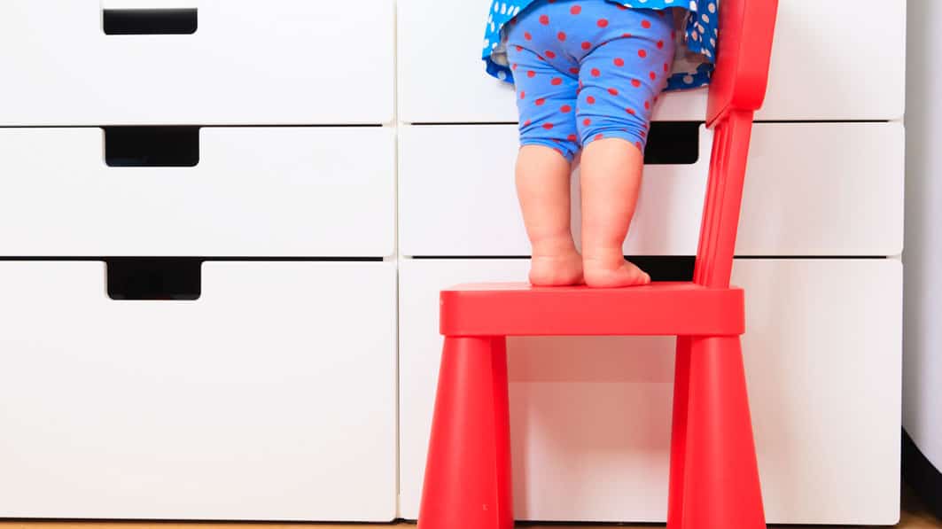kids climbing furniture