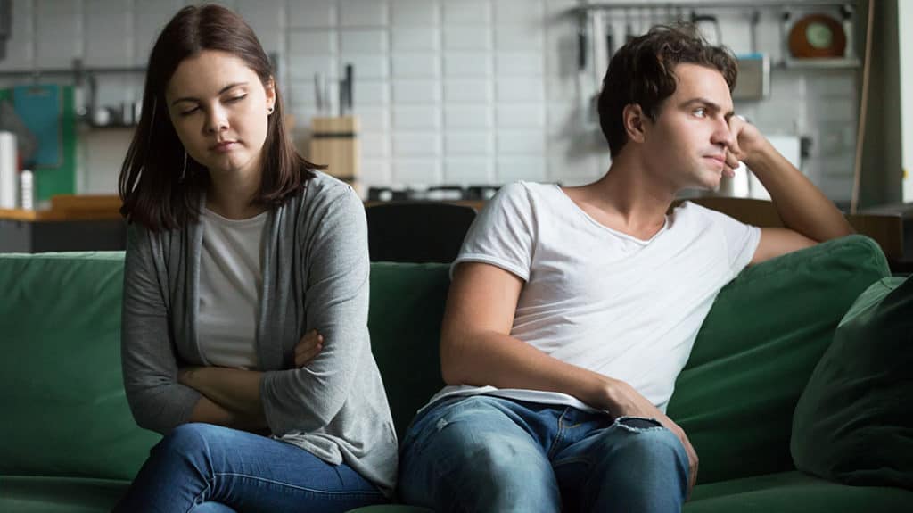 Young couple in conflict