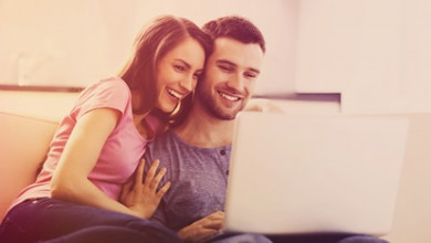 Couple taking a quiz