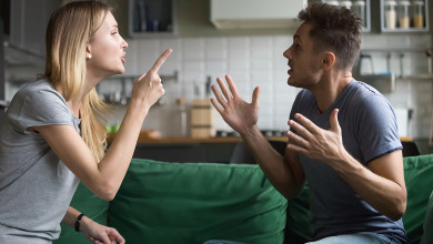 angry outburst millennial couple arguing shouting