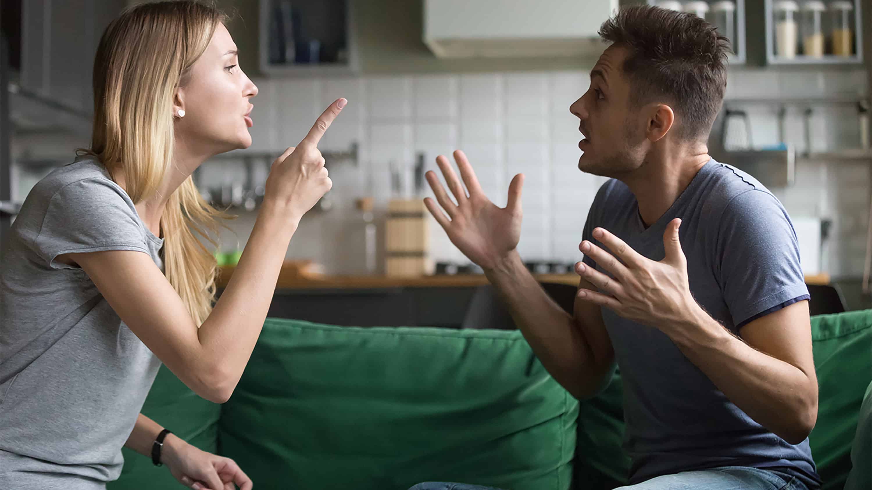 angry outburst millennial couple arguing shouting