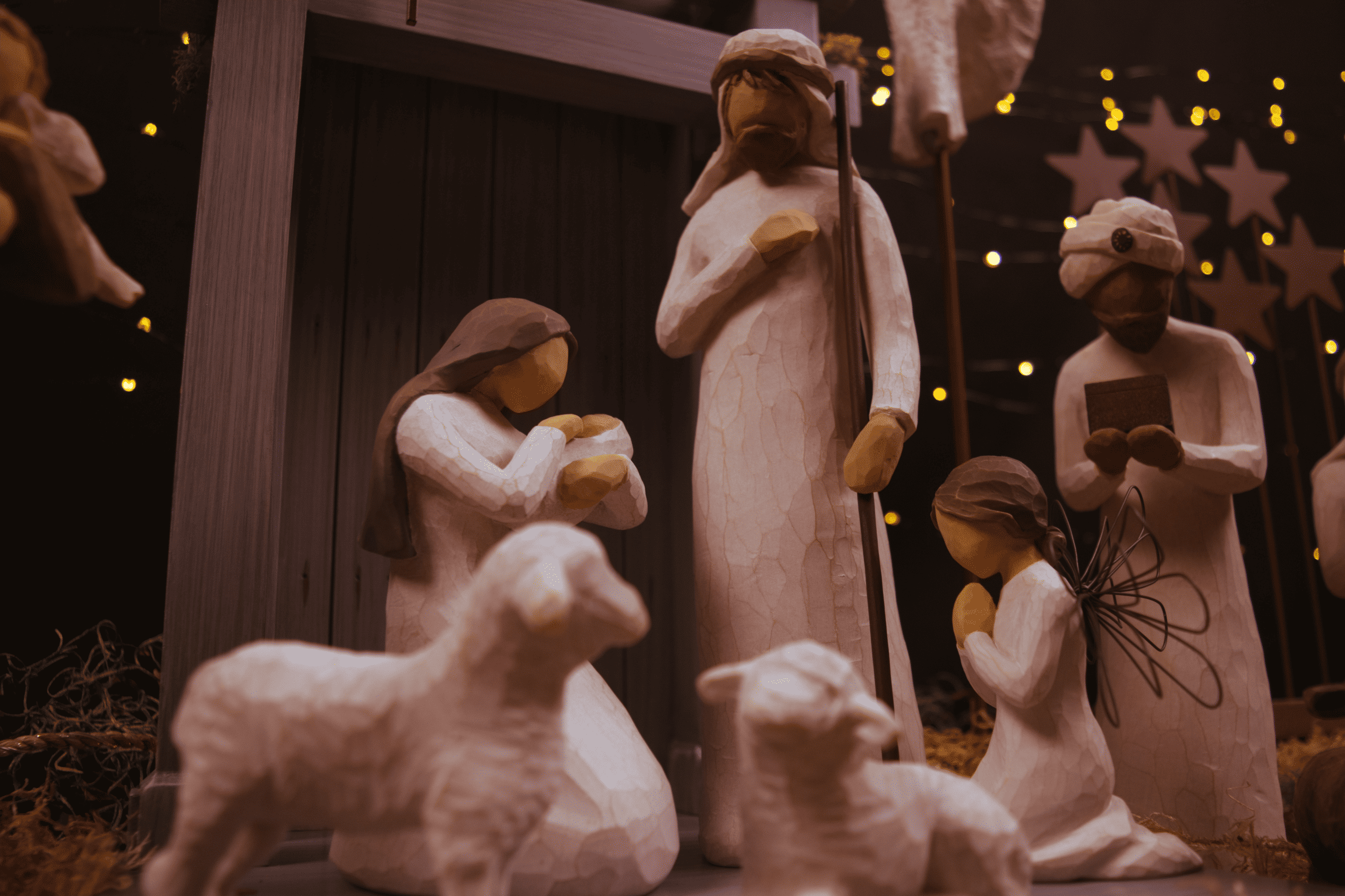 A Christmas nativity set
