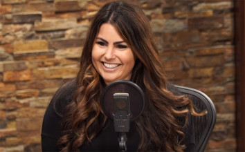 Kari Trent Stageberg in the Focus on the Family broadcast studio