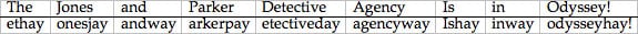 Pig Latin