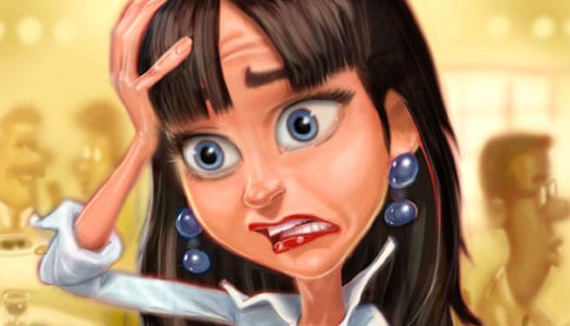 Adventures in Odyssey character puts had on head in frustration