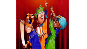 Illustration of the Three Wise Men, depicted by young, happy children