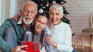 Picture of grandmother, grandfather, and granddaughter