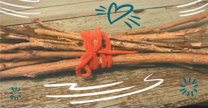 Stick together as a family like this bundle of sticks.