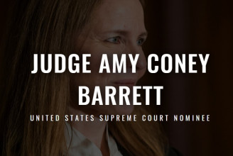 Darkened profile image of Judge Amy Coney Barrett