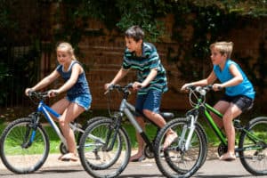 kids riding bikes during covid-19