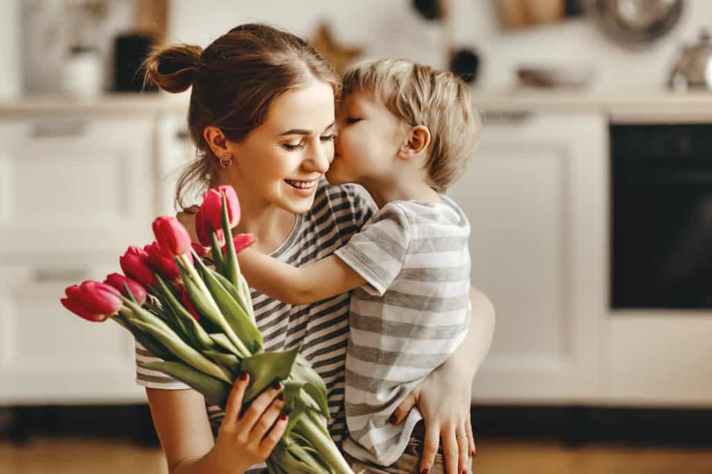 A birth mother still visits her child after adoption.