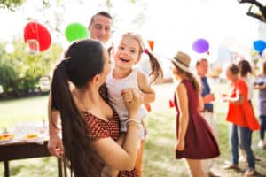 Family celebrating outside families count