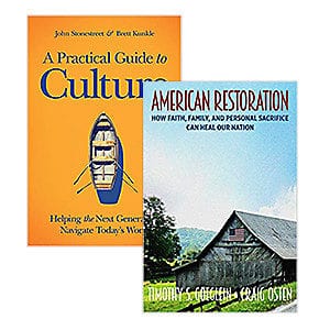 Covers of the books "A Practical Guide to Culture" and "American Restoration"
