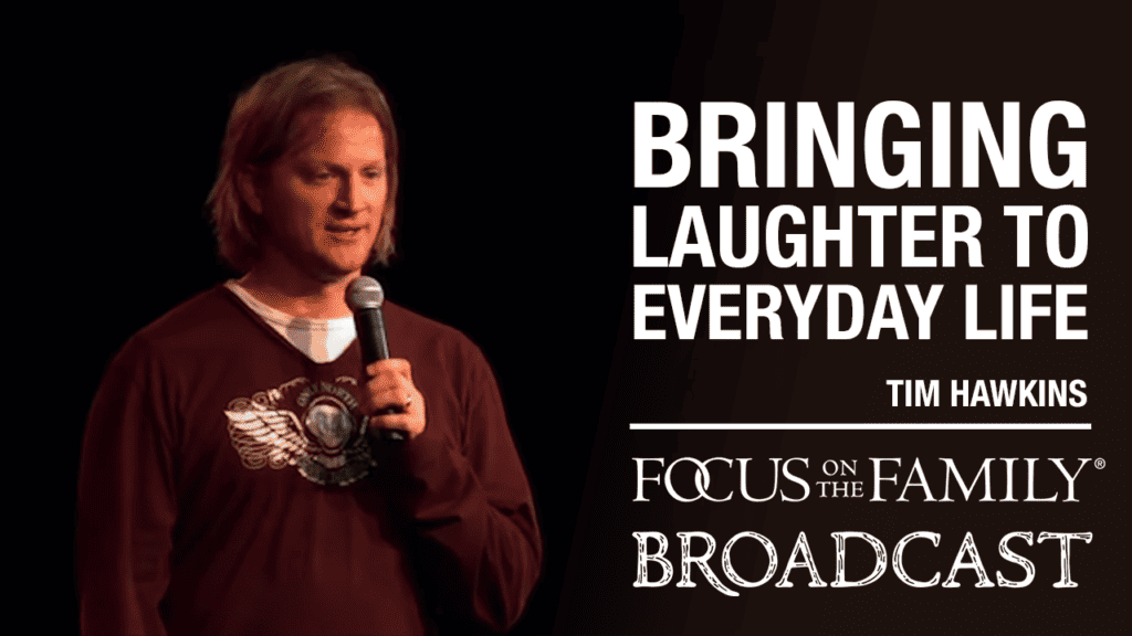 Comedian Tim Hawkins on stage