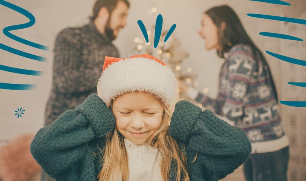 Family fighting due to holiday stress