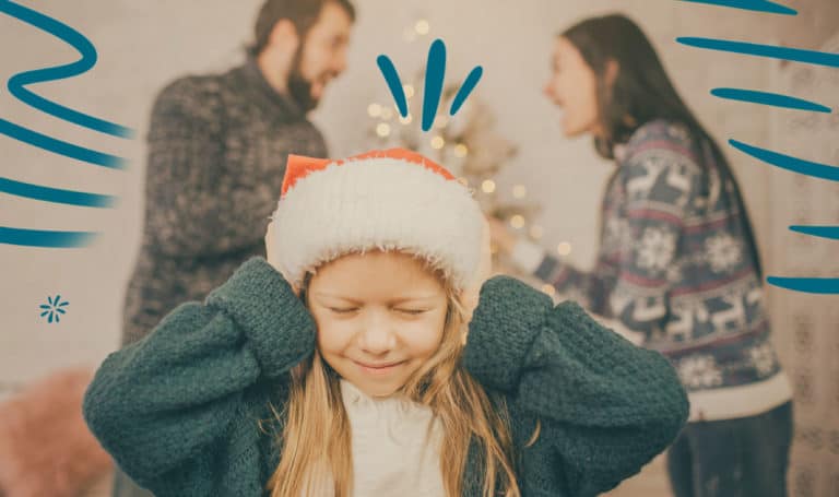 Family fighting due to holiday stress