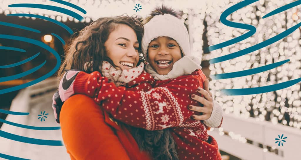 Mother and Daughter enjoying New Years