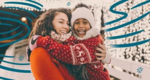 Mother and Daughter enjoying New Years