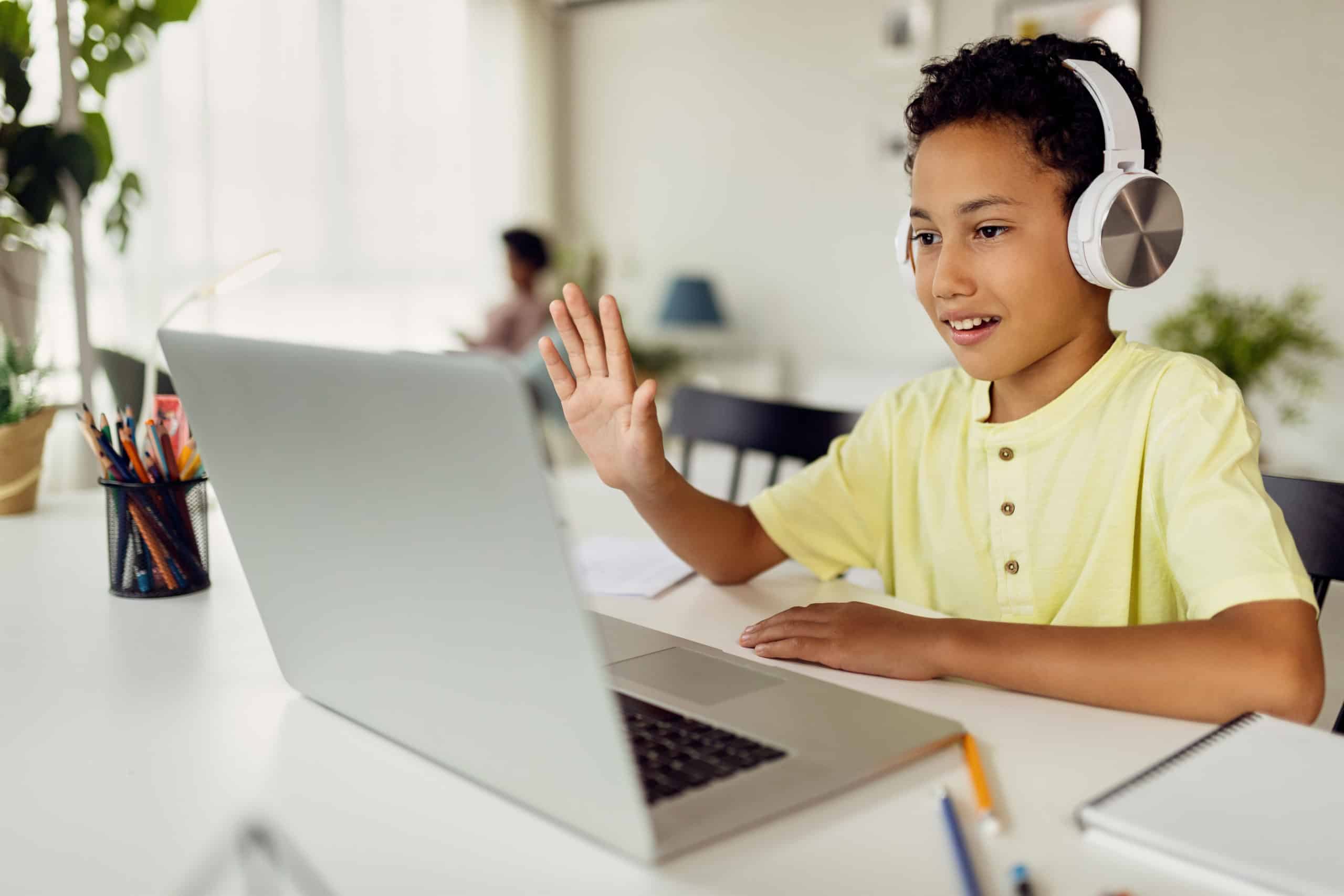 Family Connections - boy on computer