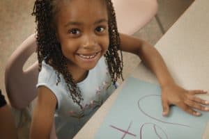 girl in foster group home at church