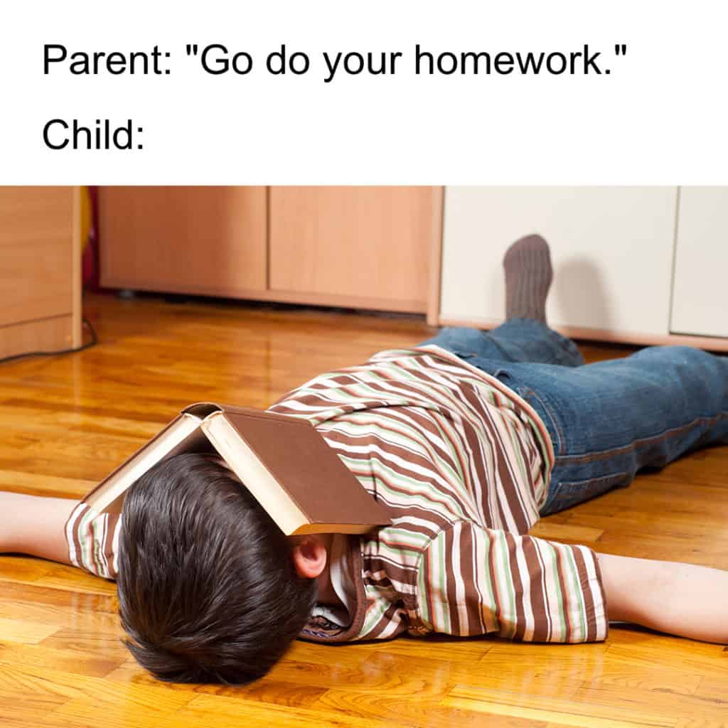 funny homework memes for parents
