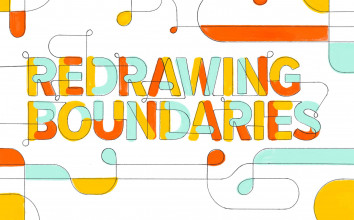 An illustration of lines forming the words 