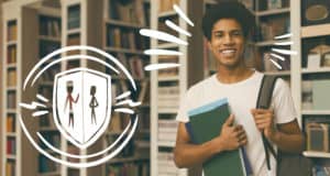 Young Adult in Bookstore