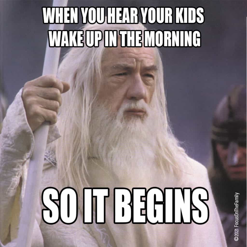 Gandalf parenting meme.
