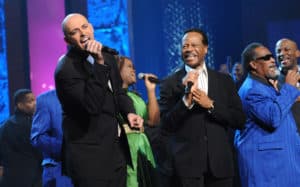 Musicians Edwin Hawkins, Phil Stacey and the Blind Boys of Alabama perform onstage at the 40th Annual GMA Dove Awards held at the Grand Ole Opry House on April 23, 2009 in Nashville, Tennessee. Finding Humility