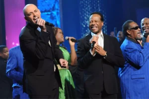 Musicians Edwin Hawkins, Phil Stacey and the Blind Boys of Alabama perform onstage at the 40th Annual GMA Dove Awards held at the Grand Ole Opry House on April 23, 2009 in Nashville, Tennessee. Finding Humility