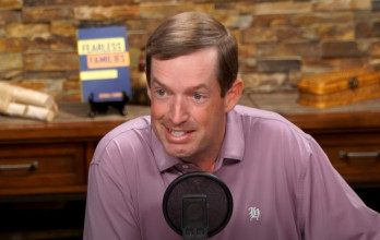 Author Kevin Thompson being interviewed in the Focus on the Family broadcast studio