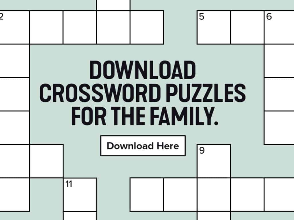 Crossword Puzzles for the Family Ad