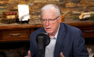 Erwin Lutzer being interviewed in the Focus on the Family broadcast studio