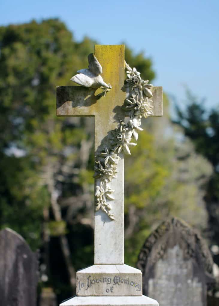 a cross grave marker for when losing a baby memorial service