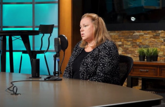 Photo of guest Darby Strickland in the Focus on the Family broadcast studio