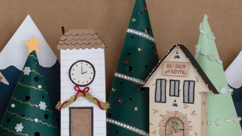 Christmas village kids craft