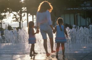 Mother with children in foster care California